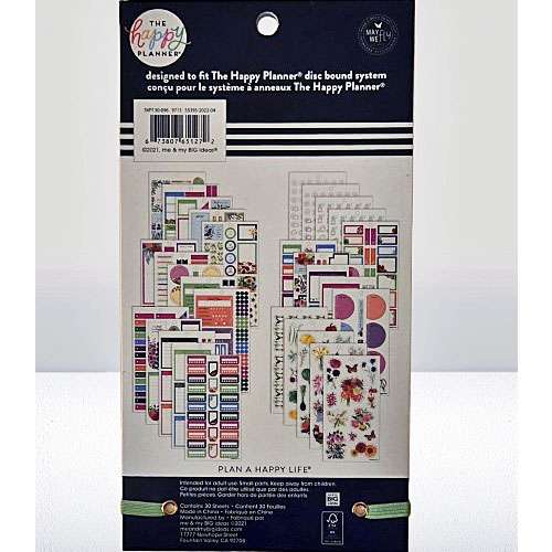 The Happy Planner Gardening Sticker Book Sheets Back Cover