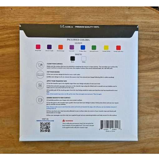 Back of Permanent Adhesive Vinyl Sheets