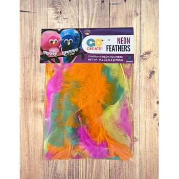 Neon Decorative Craft Feathers