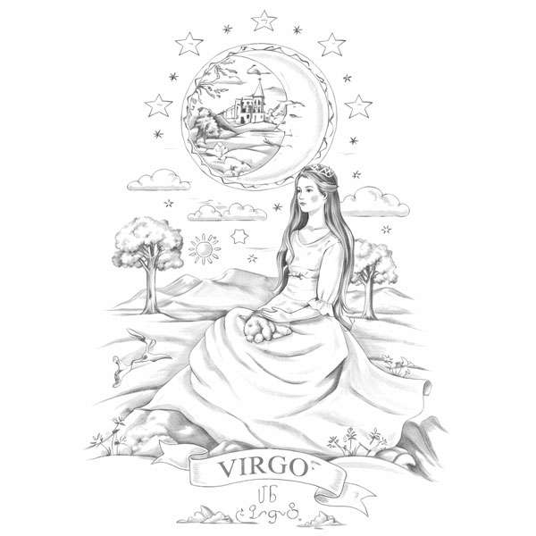 Vintage Trichem Virgo Transfer – Zodiac Sign