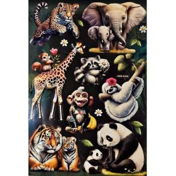 3D Animal Sticker Sheet