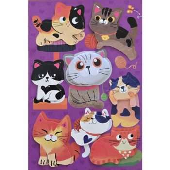 3D Cats Sticker Sheet