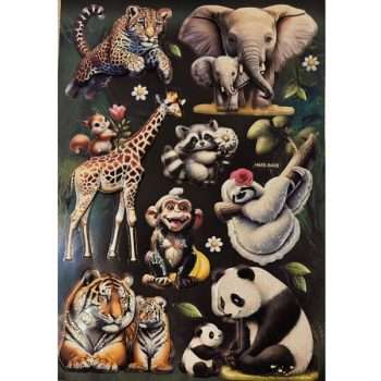 Cute 3D Animal Sticker Sheet