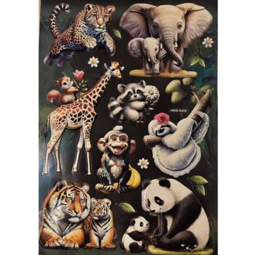 Cute 3D Animal Sticker Sheet