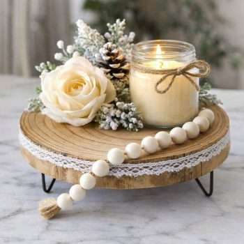 Decorated Wooden Pedestal