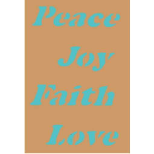 Peace Joy Love Faith Stencils 2