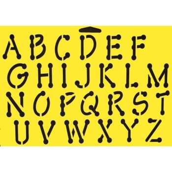Plaid A-Z Alphabet Stencil