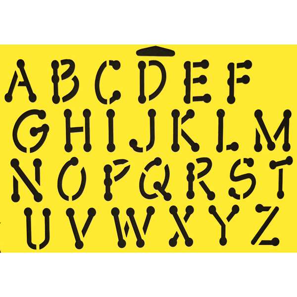 Plaid A-Z Alphabet Stencil