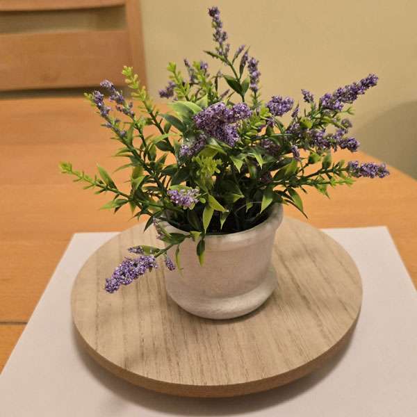 Round MDF Wood Tray Decorated