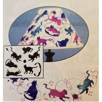 Trichem Cat Lovers Stencil Decorated