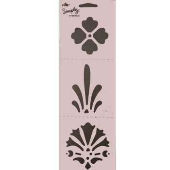 Floral Motifs Damask Stencils