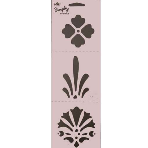 Floral Motifs Damask Stencils