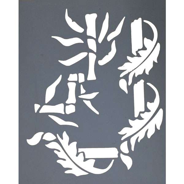 Trichem Oriental Leafy Borders Stencil