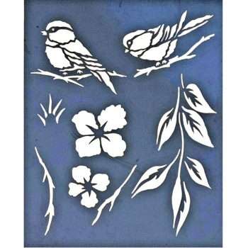 Trichem Springtime Birds Stencil