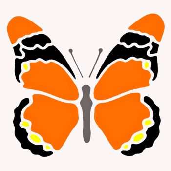 Wooden Butterfly Shape Duo Decorated