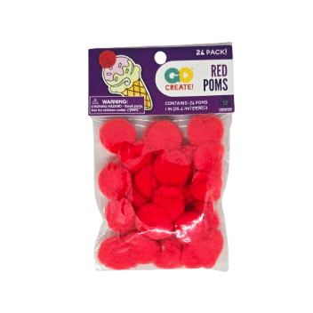 Red Pom Poms Pack