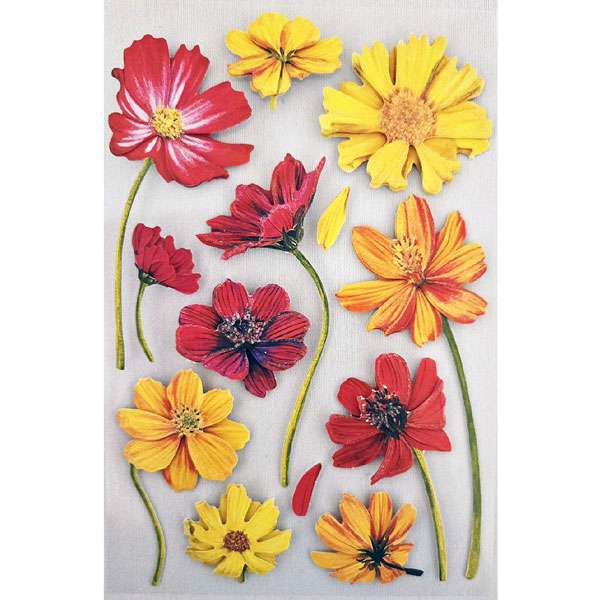 Cosmos Flowers Sticker Sheet