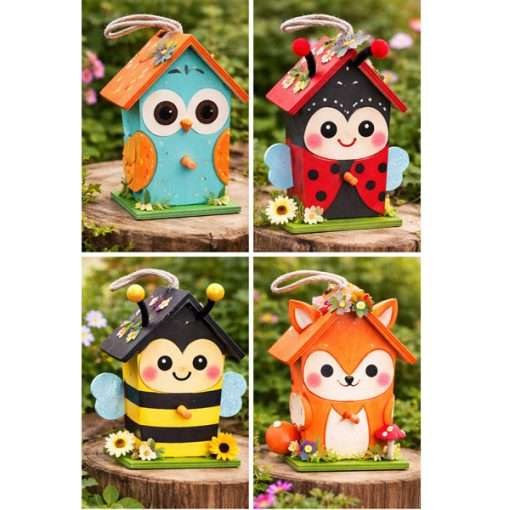 Cute Decorated Small Birdhouse