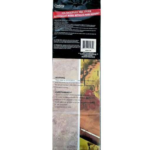 Foil Backsplash Wall Sticker instructions.