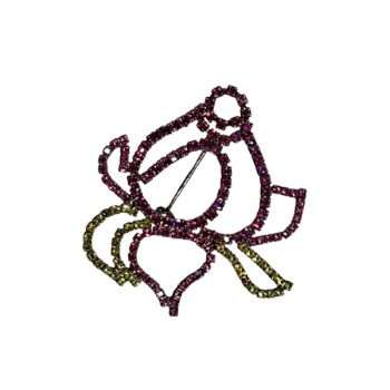 Sparkly Czech Designed Flower Brooch