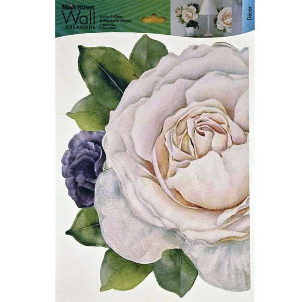 Jumbo White Roses Stickers