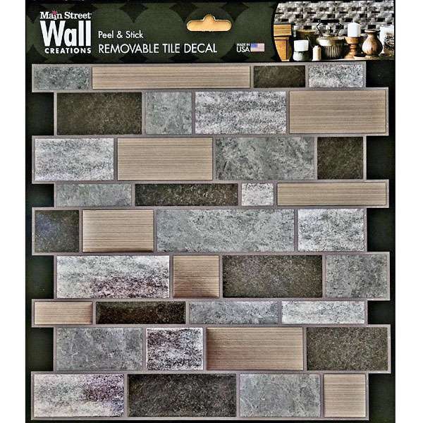 Metallic Wall Tile Decald Stick Tiles