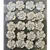 Silver Metal Roses Stickers