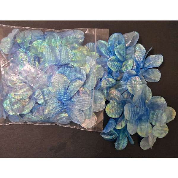 Blue Shuimmering Flower Petals