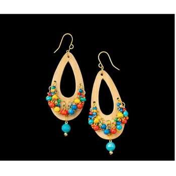 Dangling Wooden Earrings Kit Decorated