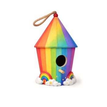 Decorated Medium Round Birdhouse
