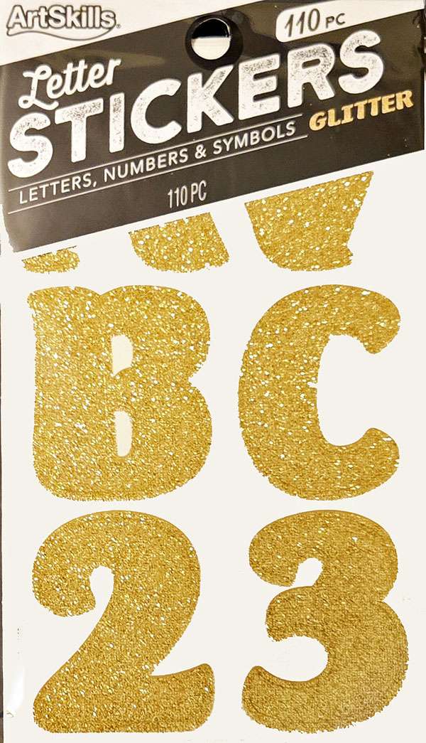Alphabet Gold Letter Stickers