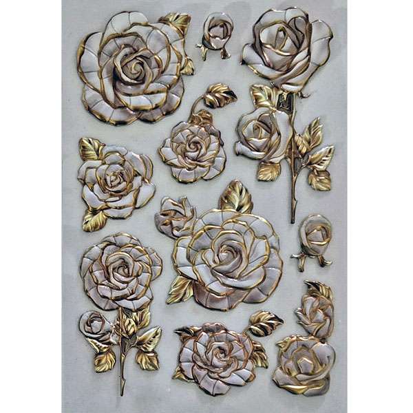 Metallic Roses Sticker Sheet