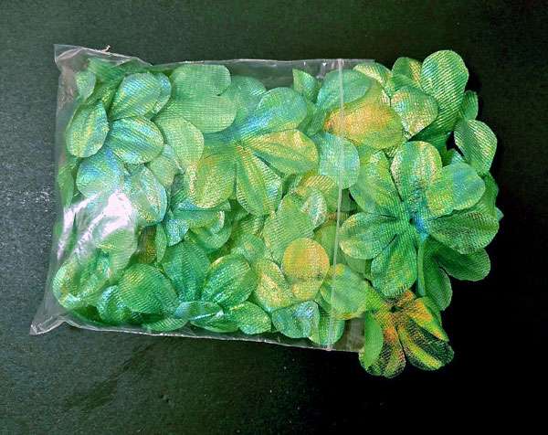 Green Shimmering Flower Petals