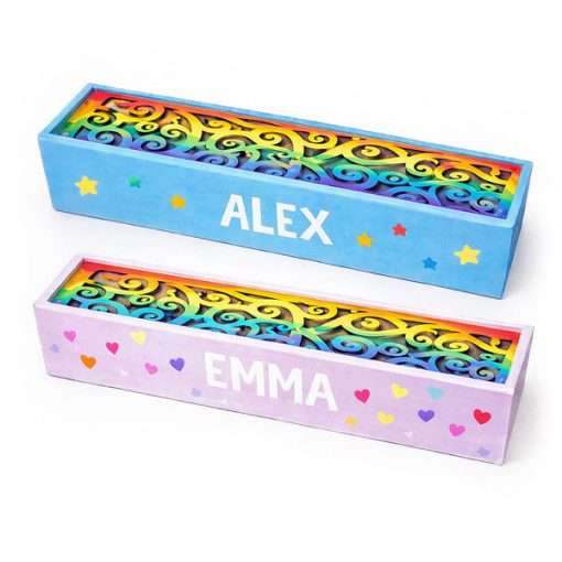 Wooden Pencil Box Decorated