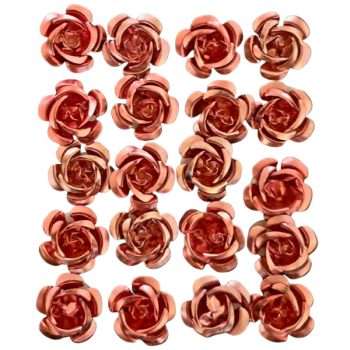 Pink Metal Roses Stickers