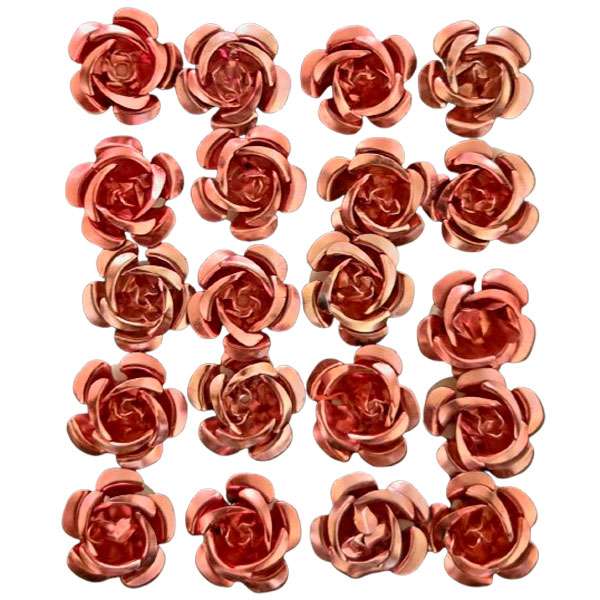 Pink Metal Roses Stickers