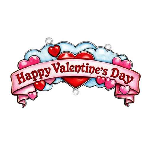 Trichem Valentine's Day Suncatcher Decorated