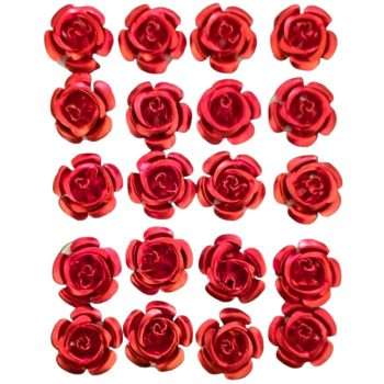 Red Metal Roses Stickers