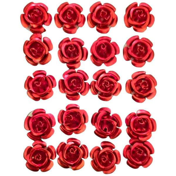 Red Metal Roses Stickers