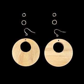 Round Wooden Earrings Kit