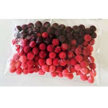 Shades of Red Pompoms