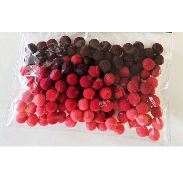Shades of Red Pompoms