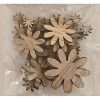 Wooden Flower Embellishments