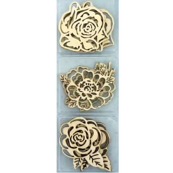 Wooden Roses Embellishments