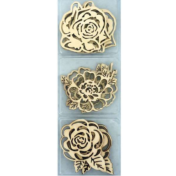 Wooden Roses Embellishments