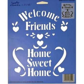Country Greetings Plaid Stencil