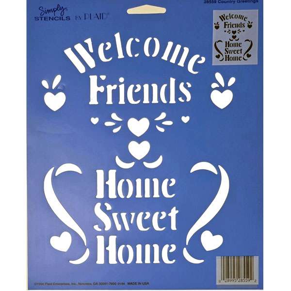 Country Greetings Plaid Stencil