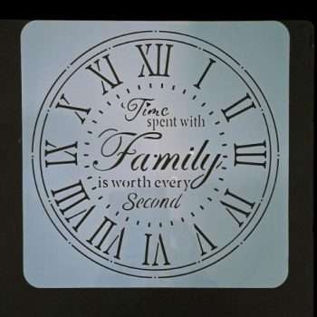 Family Clock Face Stencil