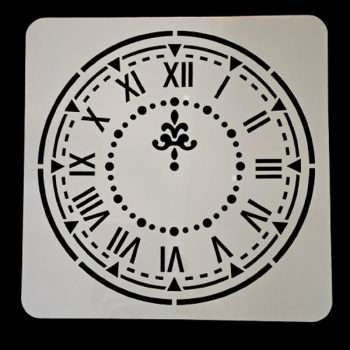 Fleur-de-Lis Clock Face Stencil
