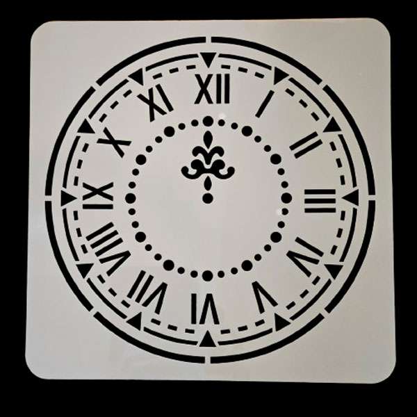 Fleur-de-Lis Clock Face Stencil